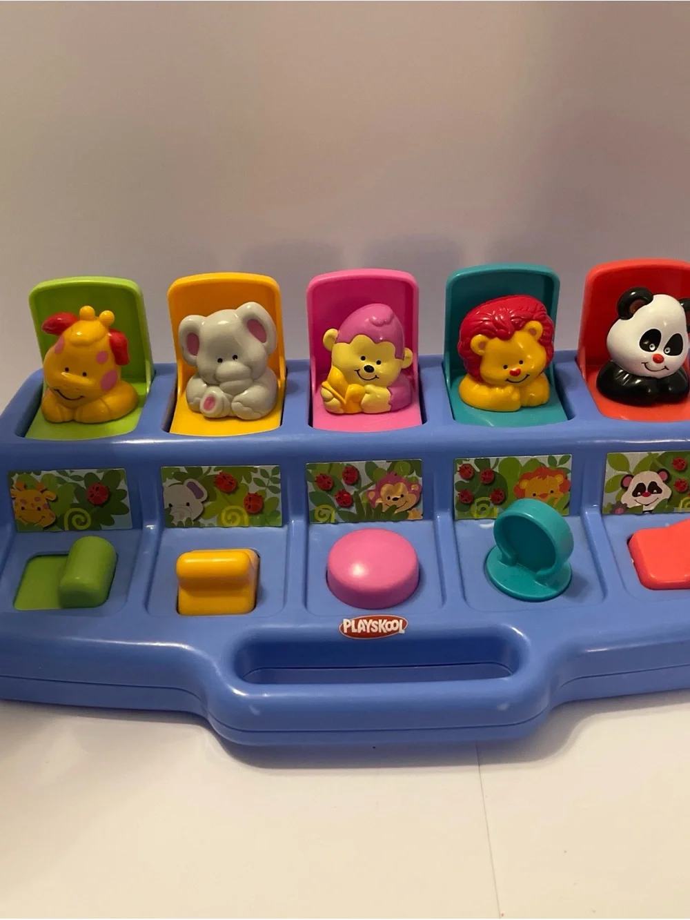 Vintage 1995 Playskool Poppin Pals Pop Up Jungle Zoo Animals Baby Toddler Toy